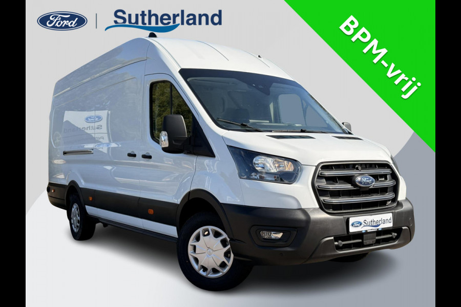 Ford Transit 350 2.0 TDCI L4H3 Trend RWD | SCI | 130pk | Navigatiesysteem SYNC4 | Stoelverwarming  | Elektrisch inklapbare buitenspiegels | Elektrisch verstelbare bestuurdersstoel | Passagiersairbag | Allweather banden | Laadruimte beschermingspakket | 150 watt/230V aansluitpunt tussen voorstoelen | Handmatige regeneratie roetfilter | Reservewiel | Centrale dubbele vergrendeling | Camera met LED Downlighter
