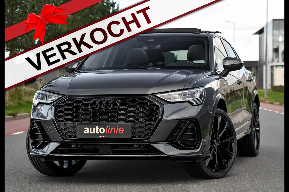 Audi Q3 Sportback 45 TFSI e 3x S-Line. Pano, ACC, Keyless, Dodeh, Camera, Matrix, 21'', CarPlay!