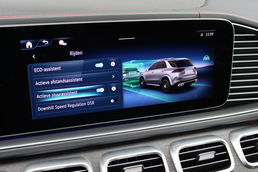 Mercedes-Benz GLE AMG 53 Hybrid 4MATIC+ | Luchtvering | Distronic | Memory | Trekhaak | Panoramadak | Burmester | Keyless Go | Schakelbare Uitlaat | Surround Camera |