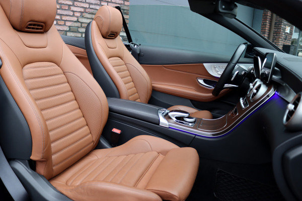 Mercedes-Benz C-Klasse Cabrio 200 AMG Line Premium+ | Luchtvering | Distronic+ | Burmester | Memory "| Airscarf | Leder | Keyless Go | Surround Camera | Rijassistentiepakket |