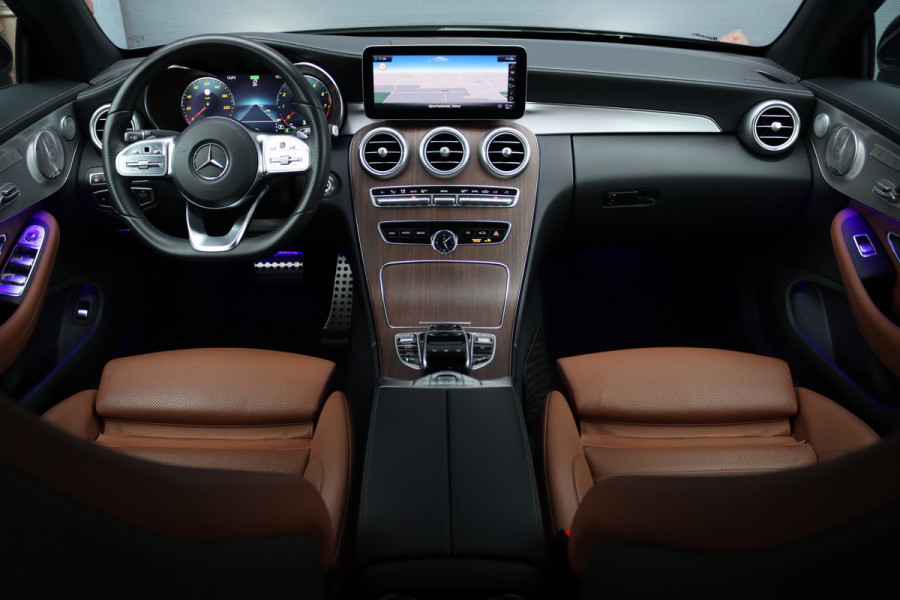 Mercedes-Benz C-Klasse Cabrio 200 AMG Line Premium+ | Luchtvering | Distronic+ | Burmester | Memory "| Airscarf | Leder | Keyless Go | Surround Camera | Rijassistentiepakket |