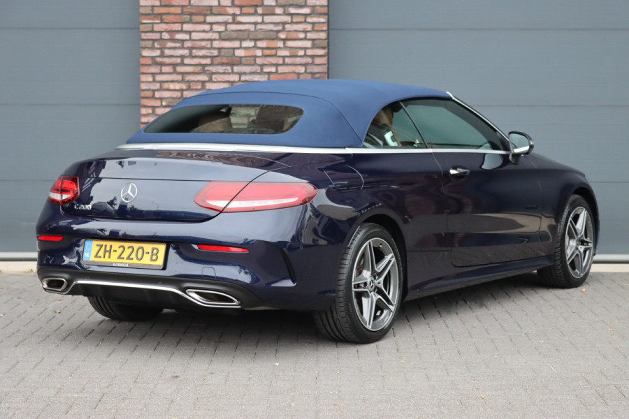 Mercedes-Benz C-Klasse Cabrio 200 AMG Line Premium+ | Luchtvering | Distronic+ | Burmester | Memory "| Airscarf | Leder | Keyless Go | Surround Camera | Rijassistentiepakket |