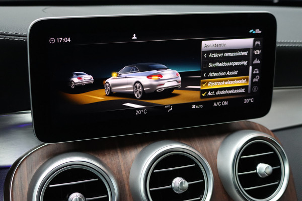 Mercedes-Benz C-Klasse Cabrio 200 AMG Line Premium+ | Luchtvering | Distronic+ | Burmester | Memory "| Airscarf | Leder | Keyless Go | Surround Camera | Rijassistentiepakket |