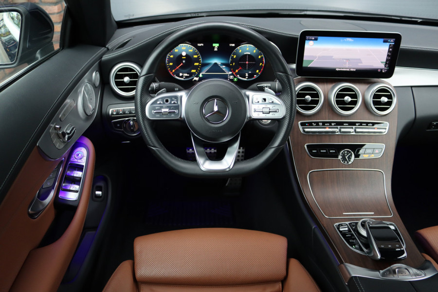 Mercedes-Benz C-Klasse Cabrio 200 AMG Line Premium+ | Luchtvering | Distronic+ | Burmester | Memory "| Airscarf | Leder | Keyless Go | Surround Camera | Rijassistentiepakket |