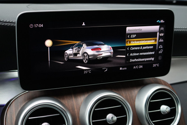 Mercedes-Benz C-Klasse Cabrio 200 AMG Line Premium+ | Luchtvering | Distronic+ | Burmester | Memory "| Airscarf | Leder | Keyless Go | Surround Camera | Rijassistentiepakket |