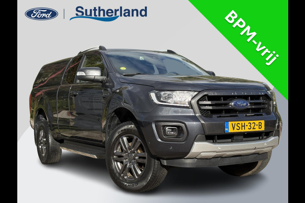 Ford Ranger 2.0 EcoBlue Wildtrak Supercab | SCI | 214pk Automaat | 3.500kg Trekgewicht | Dichte Opbouw | Lederen Bekleding | Adaptieve Cruise | Dealer onderhouden