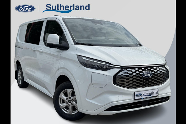 Ford E-Transit Custom 320 L1 Limited/Titanium Elektrisch | SCI | Ford Voorraad |  65kWh 218pk | Frozen White | Dubbele zijschuifdeur | Ruit in laadschot | Ruit in rechter zijschuifdeur| Verwarmbare passagiersstoel (8-weg verstelbaar) | Inklapbare trekhaak | Centrale dubbele vergrendeling | Driver Assistance Pack Premium | AGM accu | BEV 3-fase oplaadkabel 10 meter