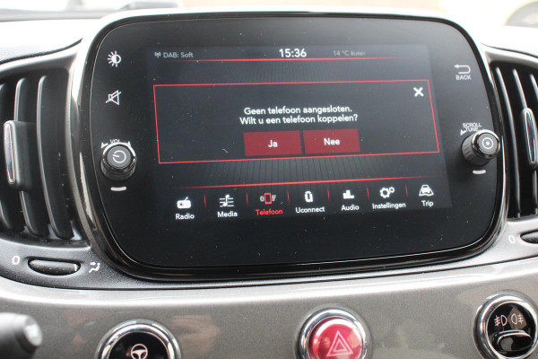 Fiat 500C 1.0 Hybrid Dolcevita Lederen Bekleding Cruise Control Climate Control  Parkeersensoren Achter DAB Lichtmetalen Velgen