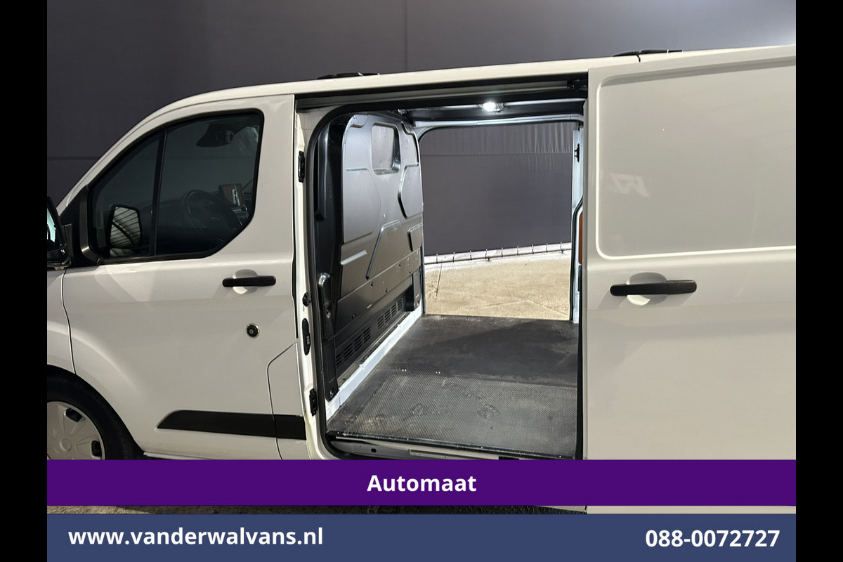 Ford Transit Custom 2.0 TDCI 130pk Automaat L2H1 Euro6 Airco | 2x Zijdeur | Trekhaak | Dakdragers | Camera | Navigatie LED, Cruisecontrol, Android Auto, Stoelverwarming, Verwarmde voorruit, Parkeersensoren