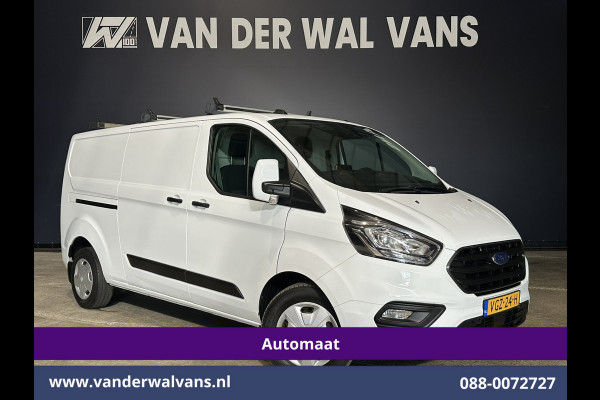 Ford Transit Custom 2.0 TDCI 130pk Automaat L2H1 Euro6 Airco | 2x Zijdeur | Trekhaak | Dakdragers | Camera | Navigatie LED, Cruisecontrol, Android Auto, Stoelverwarming, Verwarmde voorruit, Parkeersensoren