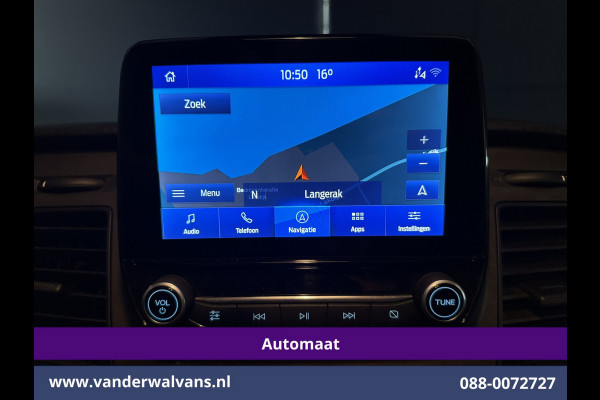 Ford Transit Custom 2.0 TDCI 130pk Automaat L2H1 Euro6 Airco | 2x Zijdeur | Trekhaak | Dakdragers | Camera | Navigatie LED, Cruisecontrol, Android Auto, Stoelverwarming, Verwarmde voorruit, Parkeersensoren