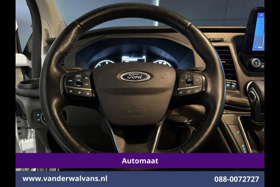 Ford Transit Custom 2.0 TDCI 130pk Automaat L2H1 Euro6 Airco | 2x Zijdeur | Trekhaak | Dakdragers | Camera | Navigatie LED, Cruisecontrol, Android Auto, Stoelverwarming, Verwarmde voorruit, Parkeersensoren