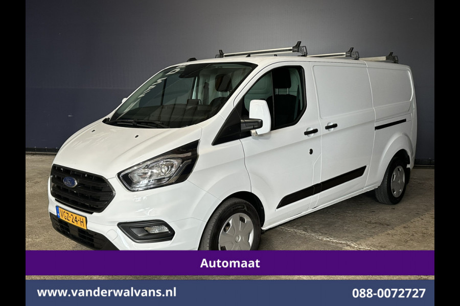 Ford Transit Custom 2.0 TDCI 130pk Automaat L2H1 Euro6 Airco | 2x Zijdeur | Trekhaak | Dakdragers | Camera | Navigatie LED, Cruisecontrol, Android Auto, Stoelverwarming, Verwarmde voorruit, Parkeersensoren