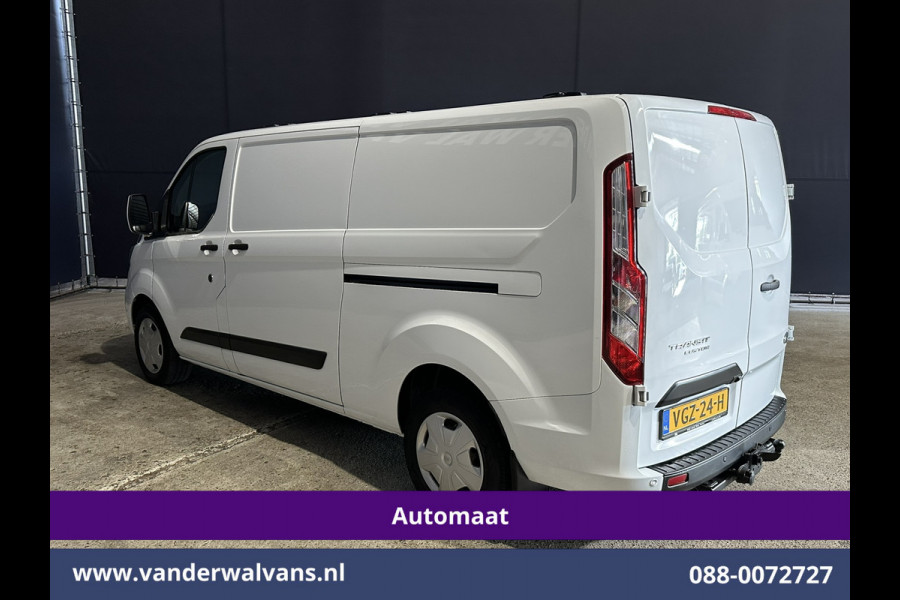 Ford Transit Custom 2.0 TDCI 130pk Automaat L2H1 Euro6 Airco | 2x Zijdeur | Trekhaak | Dakdragers | Camera | Navigatie LED, Cruisecontrol, Android Auto, Stoelverwarming, Verwarmde voorruit, Parkeersensoren