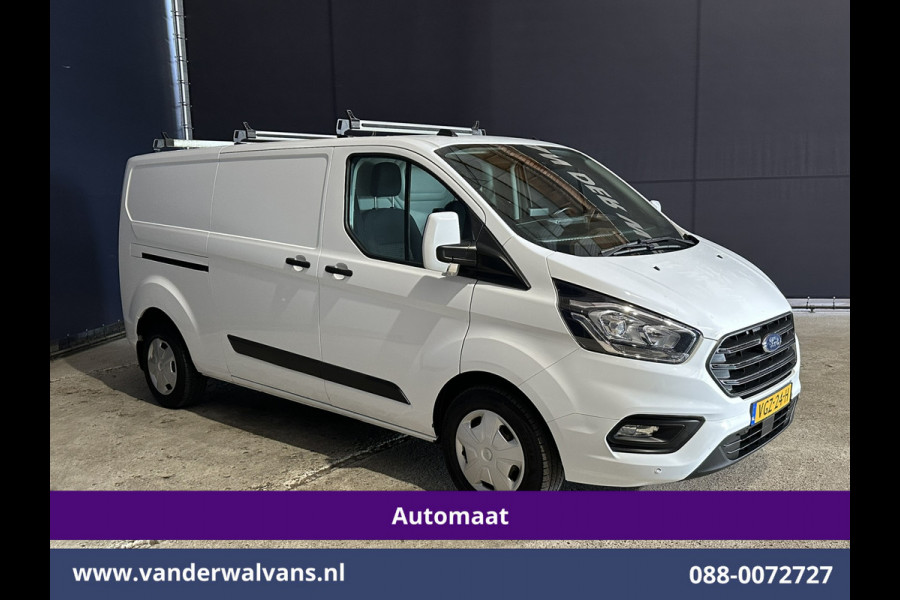 Ford Transit Custom 2.0 TDCI 130pk Automaat L2H1 Euro6 Airco | 2x Zijdeur | Trekhaak | Dakdragers | Camera | Navigatie LED, Cruisecontrol, Android Auto, Stoelverwarming, Verwarmde voorruit, Parkeersensoren