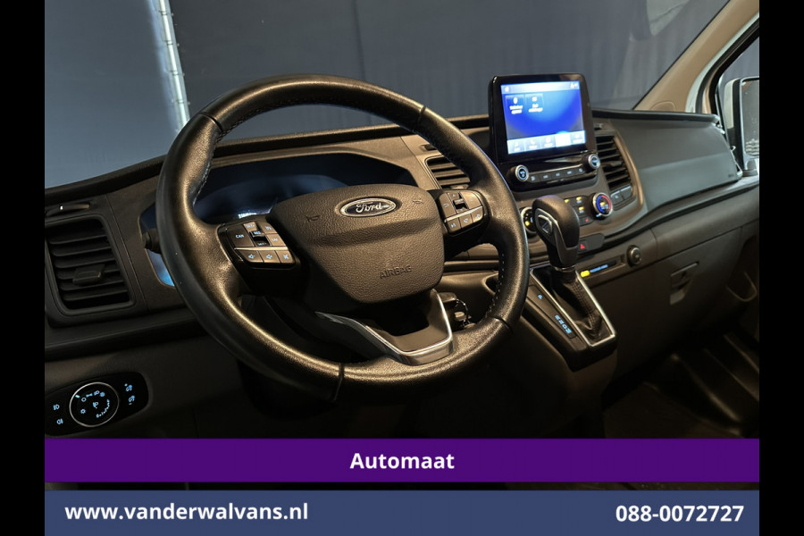 Ford Transit Custom 2.0 TDCI 130pk Automaat L2H1 Euro6 Airco | 2x Zijdeur | Trekhaak | Dakdragers | Camera | Navigatie LED, Cruisecontrol, Android Auto, Stoelverwarming, Verwarmde voorruit, Parkeersensoren