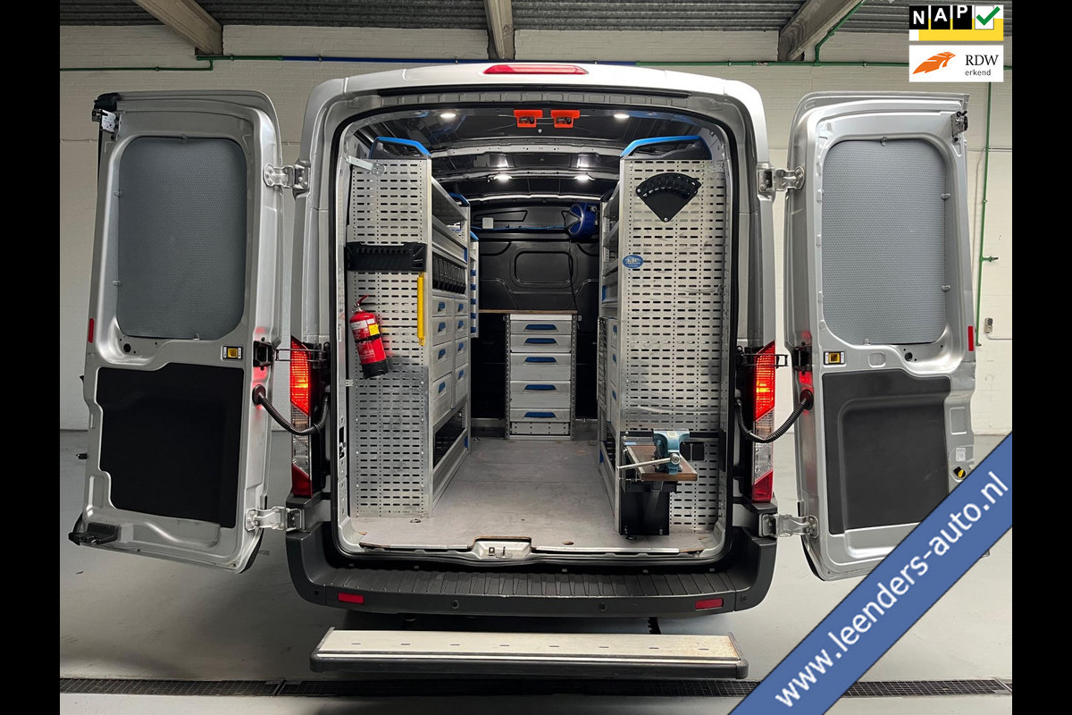 Ford Transit Automaat Servicewagen 350 2.0 TDCI 131PK euro6 L2H2 3Persoons Trend, Sortimo werkplaats inrichting, RIJKLAARPRIJS