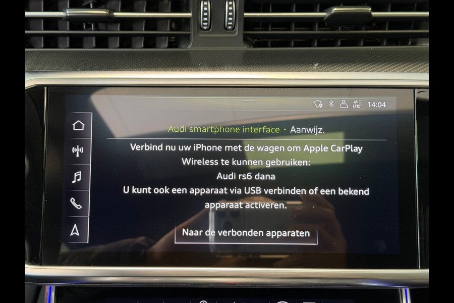 Audi A6 Avant RS 6 TFSI quattro AUT. KERAMISCHE SCHIJVEN PANORAMADAK HEAD-UP KEYLESS LEDER CAMERA AMBIANCE APPLE CARPLAY NAVIGATIE