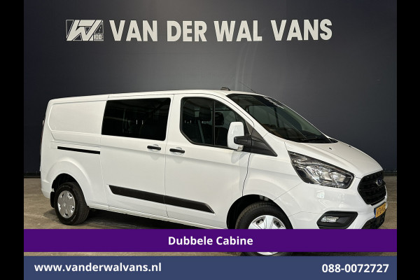 Ford Transit Custom 2.0 TDCI 131pk L2H1 Dubbele Cabine Euro6 Airco | 6-Zits | Camera | Navigatie | LED | Apple Carplay Android Auto, Cruisecontrol, Verwarmde voorruit, Stoelverwarming, Parkeersensoren, 2800kg trekvermogen