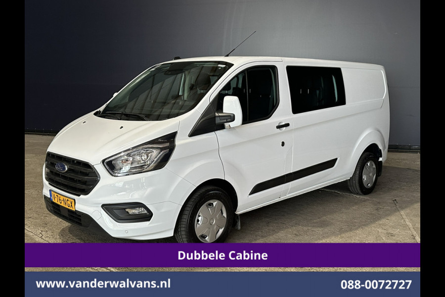 Ford Transit Custom 2.0 TDCI 131pk L2H1 Dubbele Cabine Euro6 Airco | 6-Zits | Camera | Navigatie | LED | Apple Carplay Android Auto, Cruisecontrol, Verwarmde voorruit, Stoelverwarming, Parkeersensoren, 2800kg trekvermogen