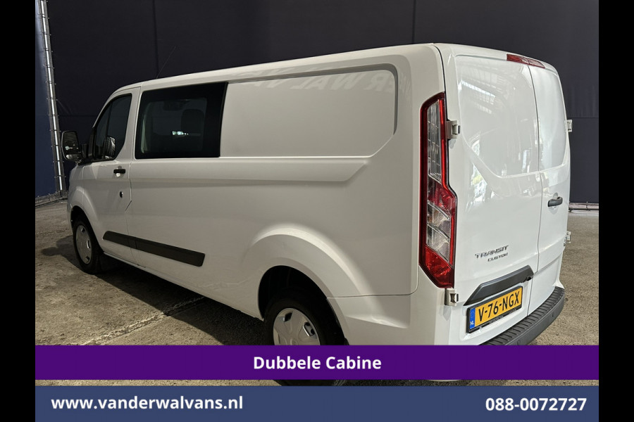 Ford Transit Custom 2.0 TDCI 131pk L2H1 Dubbele Cabine Euro6 Airco | 6-Zits | Camera | Navigatie | LED | Apple Carplay Android Auto, Cruisecontrol, Verwarmde voorruit, Stoelverwarming, Parkeersensoren, 2800kg trekvermogen
