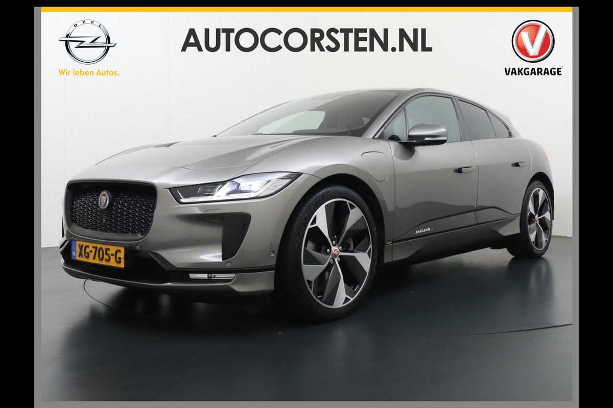 Jaguar I-PACE EV400 First Edition HSE 90kWh AWD Luchtvering Meridian®-Surround Audio Leder Memory Panoramadak 360°Camera Adap.Cruise Apple Car Lmv 22" DAB Bluetooth Led Stuur-Stoel-Achterbank-Voorruitverwarming Elek.Achterklep Zeer compleet, nieuwprijs €107.035 Origineel Nederlandse Auto