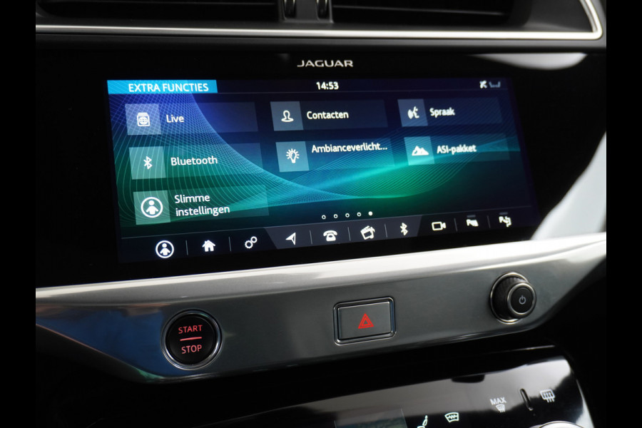 Jaguar I-PACE EV400 First Edition HSE 90kWh AWD Luchtvering Meridian®-Surround Audio Leder Memory Panoramadak 360°Camera Adap.Cruise Apple Car Lmv 22" DAB Bluetooth Led Stuur-Stoel-Achterbank-Voorruitverwarming Elek.Achterklep Zeer compleet, nieuwprijs €107.035 Origineel Nederlandse Auto