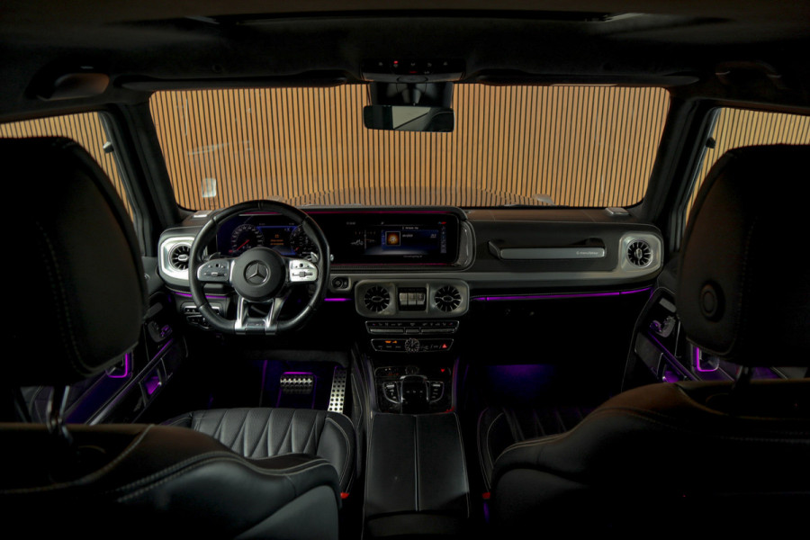 Mercedes-Benz G63 AMG Panodak Carbon Burmester Leer 360 PTS Open dak Navi Memory Stoelventilatie Stoelverwarming Climate NL auto