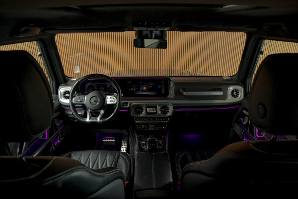 Mercedes-Benz G63 AMG Panodak Carbon Burmester Leer 360 PTS Open dak Navi Memory Stoelventilatie Stoelverwarming Climate NL auto