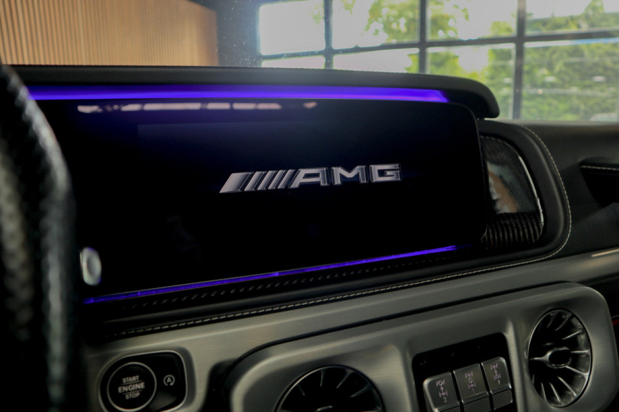Mercedes-Benz G63 AMG Panodak Carbon Burmester Leer 360 PTS Open dak Navi Memory Stoelventilatie Stoelverwarming Climate NL auto