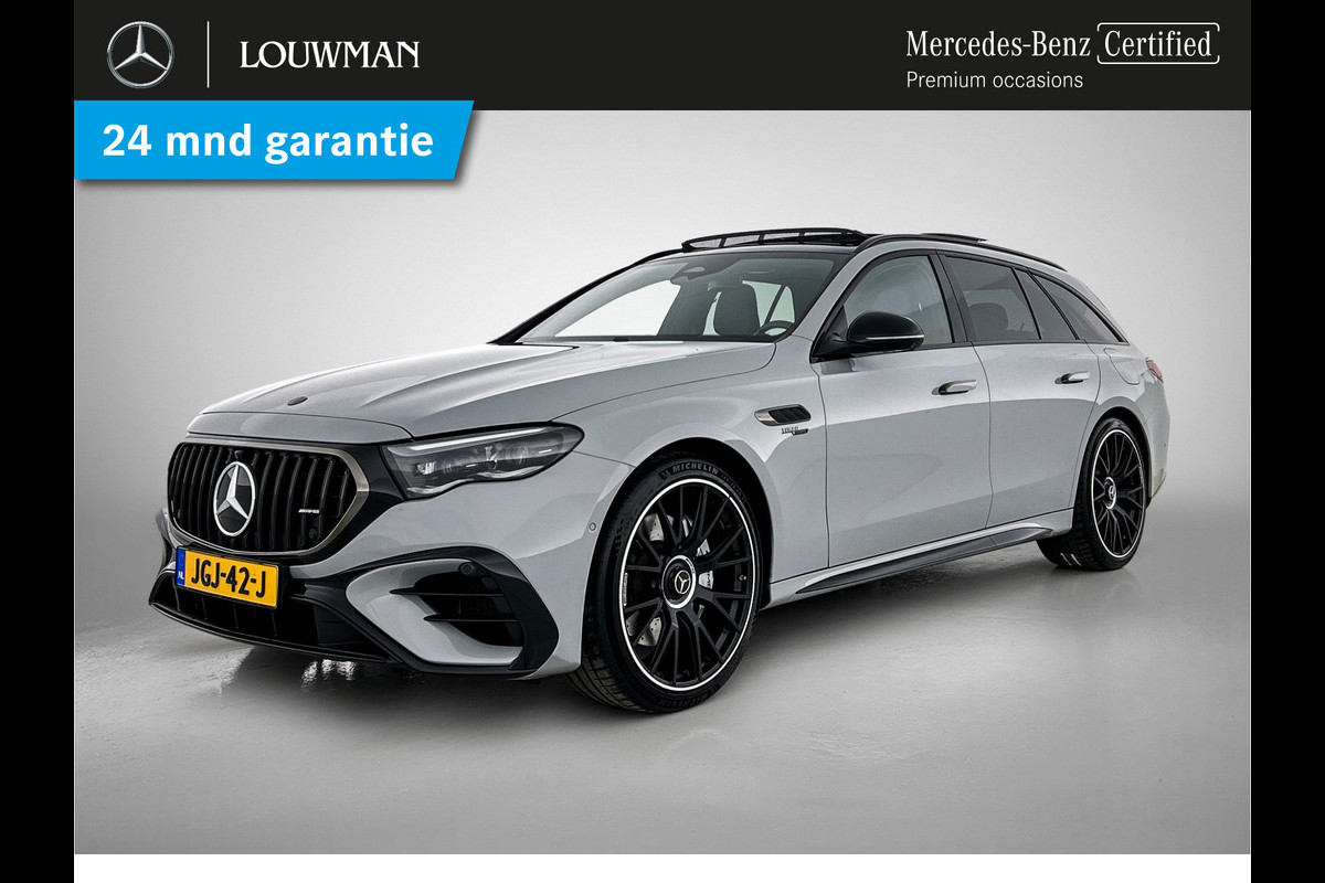Mercedes-Benz E-Klasse Estate Mercedes-AMG 53 4MATIC+ Night Pakket 1+2 | Panorama Schuif-Kanteldak | 21 Inch AMG Velgen | Burmester® | Trekhaak | AMG Real Performance Sound. Inclusief 24 maanden MB Certified garantie voor Europa. Mercedes-Benz E-Klasse Estate Mercedes-AMG 53 4MATIC+ Night Pakket 1+2 | Panorama Schuif-Kanteldak | 21 Inch AMG Velgen | Burmester® | Trekhaak | AMG Real Performance Sound. Inclusief 24 maanden MB Certified garantie voor Europa.