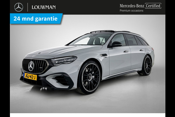 Mercedes-Benz E-Klasse Estate Mercedes-AMG 53 4MATIC+ Night Pakket 1+2 | Panorama Schuif-Kanteldak | 21 Inch AMG Velgen | Burmester® | Trekhaak | AMG Real Performance Sound. Inclusief 24 maanden MB Certified garantie voor Europa.