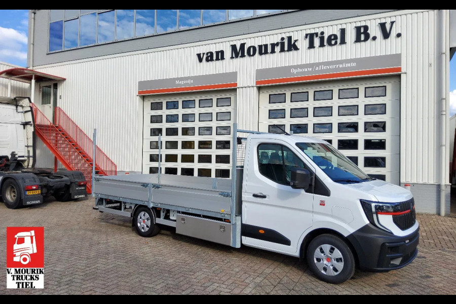 Renault Master E-TECH 87 KW FWD EL - INFRA OPEN LAADBAK 4.40 METER / TREKHAAK 2000 KG. - OPBOUW HARTOG-EST
