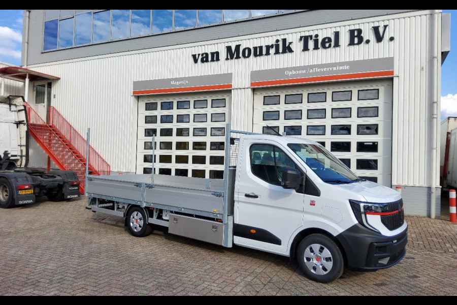Renault Master E-TECH 87 KW FWD EL - INFRA OPEN LAADBAK 4.40 METER / TREKHAAK 2000 KG. - OPBOUW HARTOG-EST