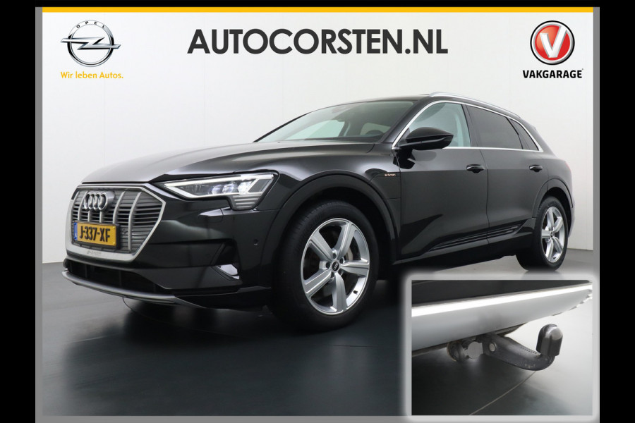 Audi e-tron 55 Quattro 95kWh 408PK Trekhaak Leder/Alcantara Panoramadak Adap.Cruise Navi Ecc Stoelverwarming Business Edition Plus Luchtvering Memory Lmv Elek.Achterklep Privacy Glas Keyless 1e Eigenaar 1.800KG Trekgewicht Zeer compleet!