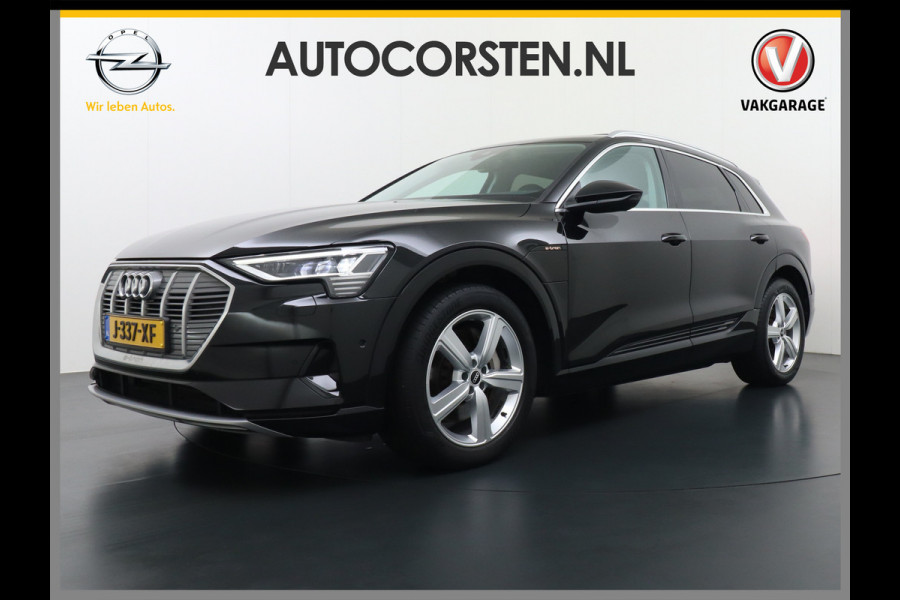 Audi e-tron 55 Quattro 95kWh 408PK Trekhaak Leder/Alcantara Panoramadak Adap.Cruise Navi Ecc Stoelverwarming Business Edition Plus Luchtvering Memory Lmv Elek.Achterklep Privacy Glas Keyless 1e Eigenaar 1.800KG Trekgewicht Zeer compleet!