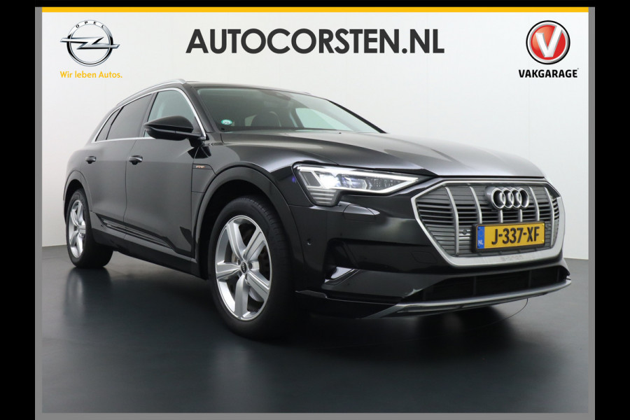 Audi e-tron 55 Quattro 95kWh 408PK Trekhaak Leder/Alcantara Panoramadak Adap.Cruise Navi Ecc Stoelverwarming Business Edition Plus Luchtvering Memory Lmv Elek.Achterklep Privacy Glas Keyless 1e Eigenaar 1.800KG Trekgewicht Zeer compleet!