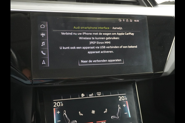 Audi e-tron 50 Quattro Launch Edition Plus 71kWh Leder SOH=91% Panoramadak Adap.Cruise Android Auto Wireless Apple Carplay Navi Ecc Luchtver Memory Stoelverwarming Led Elek.Achterklep Keyless 1e Eigenaar Origineel Nederlandse Auto