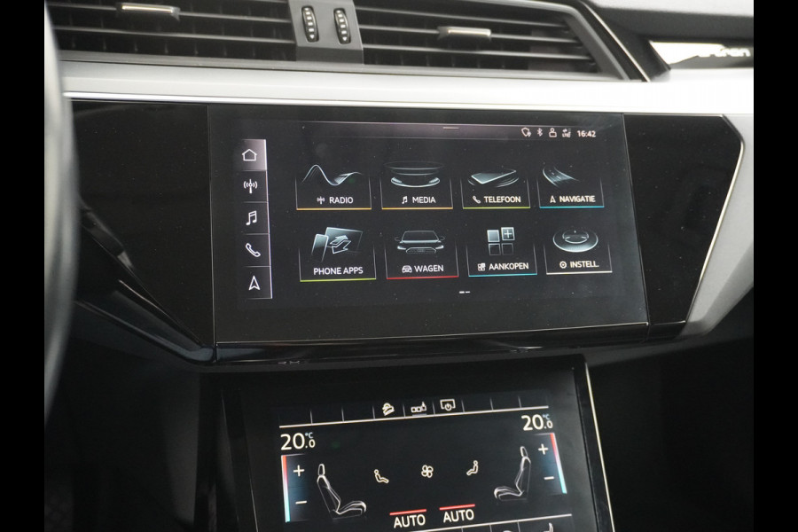 Audi e-tron 50 Quattro Launch Edition Plus 71kWh Leder SOH=91% Panoramadak Adap.Cruise Android Auto Wireless Apple Carplay Navi Ecc Luchtver Memory Stoelverwarming Led Elek.Achterklep Keyless 1e Eigenaar Origineel Nederlandse Auto