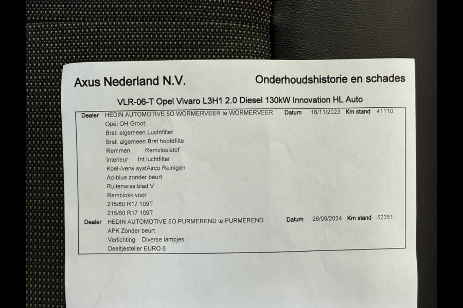 Opel Vivaro 2.0 CDTI 177PK EURO 6 L3H1 Automaat/stoelverwarming/automatische airco