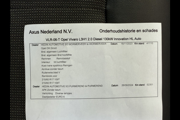 Opel Vivaro 2.0 CDTI 177PK EURO 6 L3H1 Automaat/stoelverwarming/automatische airco