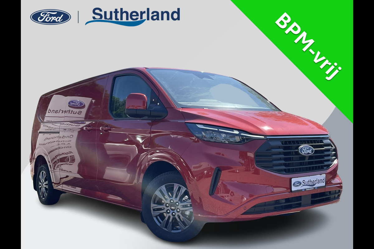 Ford Transit Custom 320 2.0 TDCI L2H1 Limited Nieuw | SCI | 136pk | 17 inch lichtmetalen velgen | Adaptive cruise control | Dodehoeksensoren | Verwarmbaar stuurwiel | Draadloos opladen | Stoel-bank