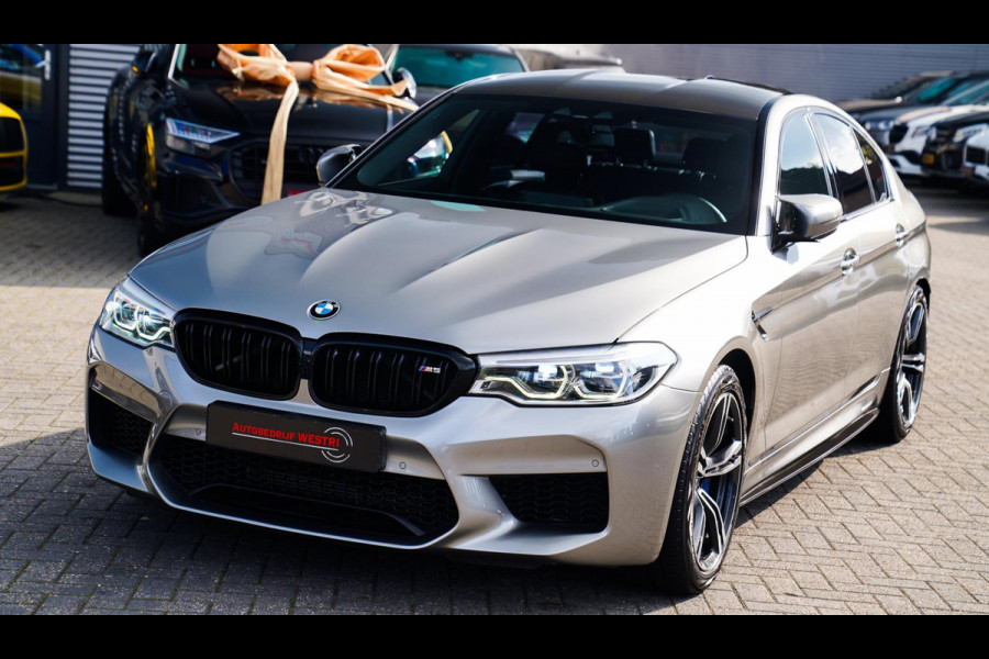 BMW 5 Serie M5 | Carbon | Harman/Kardon | Dealer onderhouden | Sfeerverlichting | Donington Grau | 600PK | NAP | Origineel NL |