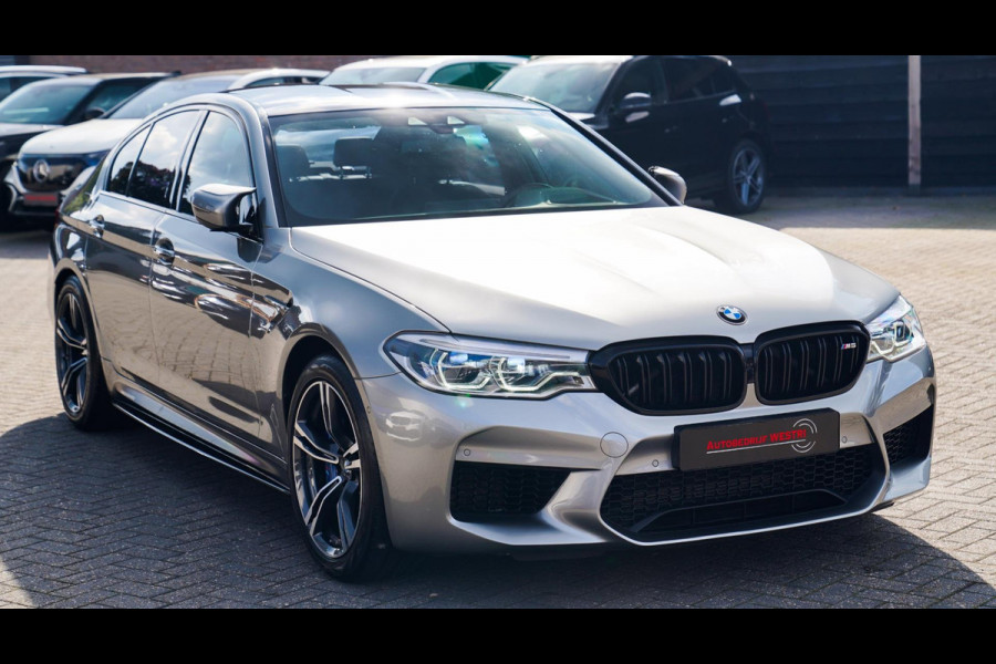 BMW 5 Serie M5 | Carbon | Harman/Kardon | Dealer onderhouden | Sfeerverlichting | Donington Grau | 600PK | NAP | Origineel NL |