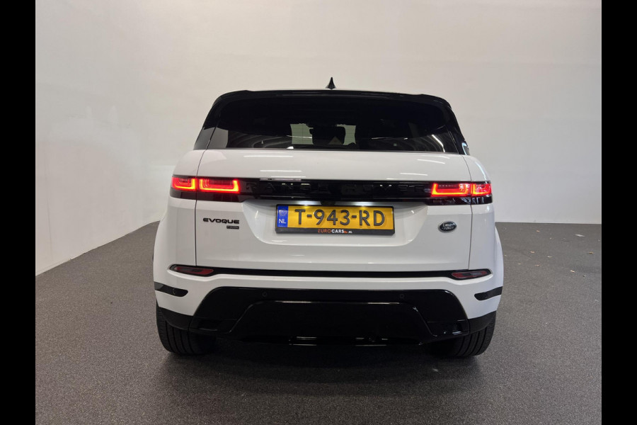 Land Rover Range Rover Evoque 1.5 P300e AWD R-Dynamic SE Panoramadak Navigatie Apple Carplay/Android Auto Camera Parkeersensoren Adaptive Cruise Control Dodehoek Assistent Elektrische achterklep Stoel- en stuurverwarming Memory stoelen Climate Control Ledverlichting