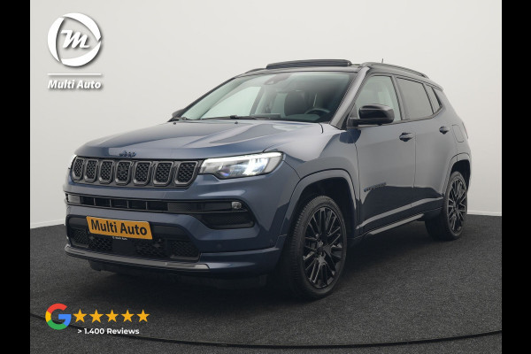Jeep Compass 4xe 240 Electric S Plug In Hybrid 240pk Dealer O.H PHEV | Panodak | Adaptive Cruise | 360 Camera | Lederen Sportstoelen Verwarmd | Alpine Sound | Apple Carplay | Stuur Verwarmd | Keyless | Virtual | Navigatie | DAB |