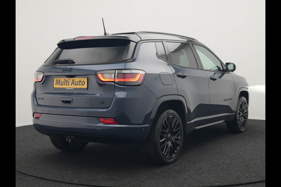 Jeep Compass 4xe 240 Electric S Plug In Hybrid 240pk Dealer O.H PHEV | Panodak | Adaptive Cruise | 360 Camera | Lederen Sportstoelen Verwarmd | Alpine Sound | Apple Carplay | Stuur Verwarmd | Keyless | Virtual | Navigatie | DAB |