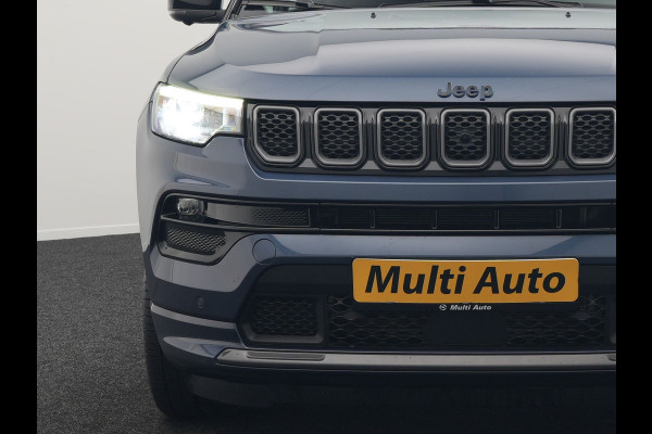 Jeep Compass 4xe 240 Electric S Plug In Hybrid 240pk Dealer O.H PHEV | Panodak | Adaptive Cruise | 360 Camera | Lederen Sportstoelen Verwarmd | Alpine Sound | Apple Carplay | Stuur Verwarmd | Keyless | Virtual | Navigatie | DAB |