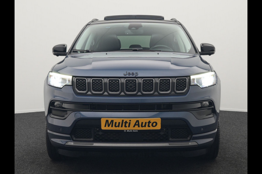 Jeep Compass 4xe 240 Electric S Plug In Hybrid 240pk Dealer O.H PHEV | Panodak | Adaptive Cruise | 360 Camera | Lederen Sportstoelen Verwarmd | Alpine Sound | Apple Carplay | Stuur Verwarmd | Keyless | Virtual | Navigatie | DAB |