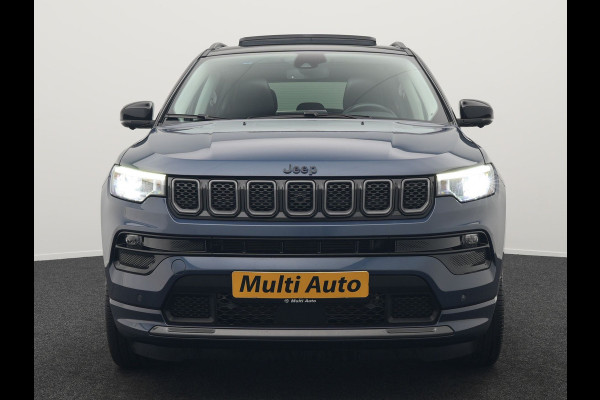Jeep Compass 4xe 240 Electric S Plug In Hybrid 240pk Dealer O.H PHEV | Panodak | Adaptive Cruise | 360 Camera | Lederen Sportstoelen Verwarmd | Alpine Sound | Apple Carplay | Stuur Verwarmd | Keyless | Virtual | Navigatie | DAB |